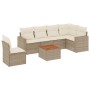 Set sofás de jardín 7 piezas y cojines ratán sintético beige de , Conjuntos de jardín - Ref: Foro24-3256478, Precio: 545,99 €...