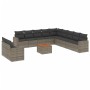 12-teiliges Gartensofa-Set mit grauen synthetischen Rattankissen von , Gartensets - Ref: Foro24-3256536, Preis: 896,34 €, Rab...