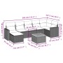 Gartensofa-Set mit beigen Kissen 8 Stück PE-Rattan von , Gartensets - Ref: Foro24-3256562, Preis: 587,79 €, Rabatt: %