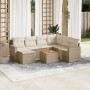 Gartensofa-Set mit beigen Kissen 8 Stück PE-Rattan von , Gartensets - Ref: Foro24-3256569, Preis: 587,79 €, Rabatt: %