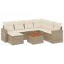 Gartensofa-Set mit beigen Kissen 8 Stück PE-Rattan von , Gartensets - Ref: Foro24-3256569, Preis: 602,99 €, Rabatt: %