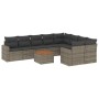 Set de sofás de jardín 10 pzas con cojines ratán sintético gris de , Conjuntos de jardín - Ref: Foro24-3256613, Precio: 680,5...