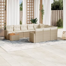 11-teiliges Gartensofa-Set mit beigen synthetischen Rattankissen von , Gartensets - Ref: Foro24-3256639, Preis: 787,49 €, Rab...