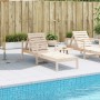 Solid pine wood lounger 199.5x62x55 cm by , Loungers - Ref: Foro24-832538, Price: 91,43 €, Discount: %