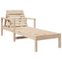 Solid pine wood lounger 199.5x62x55 cm by , Loungers - Ref: Foro24-832538, Price: 91,43 €, Discount: %