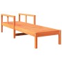 Wax brown solid pine wood lounger 199.5x62x55 cm by , Loungers - Ref: Foro24-844642, Price: 98,99 €, Discount: %