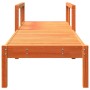 Wax brown solid pine wood lounger 199.5x62x55 cm by , Loungers - Ref: Foro24-844642, Price: 98,99 €, Discount: %