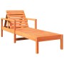 Wax brown solid pine wood lounger 199.5x62x55 cm by , Loungers - Ref: Foro24-844642, Price: 98,99 €, Discount: %