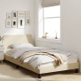 Estructura de cama con cabecero de tela color crema 100x200 cm de , Camas y somieres - Ref: Foro24-373130, Precio: 108,33 €, ...