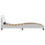 Estructura de cama cabecero cuero sintético blanco 100x200 cm de , Camas y somieres - Ref: Foro24-373139, Precio: 117,14 €, D...