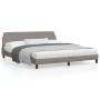 Bed frame with headboard in taupe gray fabric 180x200 cm by , Beds and slatted bases - Ref: Foro24-373229, Price: 182,48 €, D...