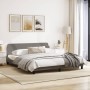 Bed frame with headboard in taupe gray fabric 180x200 cm by , Beds and slatted bases - Ref: Foro24-373229, Price: 182,48 €, D...