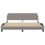 Bed frame with headboard in taupe gray fabric 180x200 cm by , Beds and slatted bases - Ref: Foro24-373229, Price: 182,48 €, D...