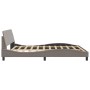 Bed frame with headboard in taupe gray fabric 180x200 cm by , Beds and slatted bases - Ref: Foro24-373229, Price: 182,48 €, D...