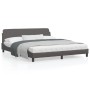 Bed frame with headboard gray synthetic leather 180x200cm by , Beds and slatted bases - Ref: Foro24-373241, Price: 169,41 €, ...