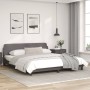 Bed frame with headboard gray synthetic leather 180x200cm by , Beds and slatted bases - Ref: Foro24-373241, Price: 169,41 €, ...