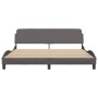 Estructura de cama con cabecero cuero sintético gris 180x200cm de , Camas y somieres - Ref: Foro24-373241, Precio: 181,98 €, ...