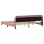 Pink velvet bed frame with headboard 200x200 cm by , Beds and slatted bases - Ref: Foro24-373257, Price: 161,32 €, Discount: %