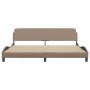 Estructura de cama cabecero cuero sintético capuchino 200x200cm de , Camas y somieres - Ref: Foro24-373262, Precio: 164,25 €,...