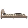 Estructura de cama cabecero cuero sintético capuchino 200x200cm de , Camas y somieres - Ref: Foro24-373262, Precio: 164,25 €,...