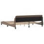 Estructura de cama cabecero cuero sintético capuchino 200x200cm de , Camas y somieres - Ref: Foro24-373262, Precio: 164,25 €,...