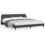 Estructura de cama con cabecero de tela marrón oscuro 200x200cm de , Camas y somieres - Ref: Foro24-373248, Precio: 176,81 €,...