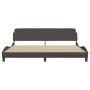 Estructura de cama con cabecero de tela marrón oscuro 200x200cm de , Camas y somieres - Ref: Foro24-373248, Precio: 176,81 €,...