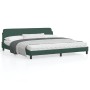 Estructura cama con cabecero terciopelo verde oscuro 200x200 cm de , Camas y somieres - Ref: Foro24-373255, Precio: 184,02 €,...