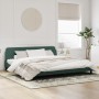 Estructura cama con cabecero terciopelo verde oscuro 200x200 cm de , Camas y somieres - Ref: Foro24-373255, Precio: 184,02 €,...