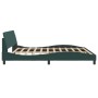 Dark green velvet bed frame with headboard 200x200 cm by , Beds and slatted bases - Ref: Foro24-373255, Price: 184,02 €, Disc...