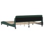 Dark green velvet bed frame with headboard 200x200 cm by , Beds and slatted bases - Ref: Foro24-373255, Price: 184,02 €, Disc...