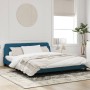 Estructura de cama con cabecero terciopelo azul 180x200 cm de , Camas y somieres - Ref: Foro24-373236, Precio: 179,06 €, Desc...