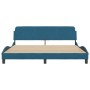 Estructura de cama con cabecero terciopelo azul 180x200 cm de , Camas y somieres - Ref: Foro24-373236, Precio: 179,06 €, Desc...