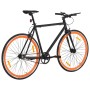 Bicicleta de piñón fijo negro y naranja 700c 55 cm de , Bicicletas - Ref: Foro24-92253, Precio: 271,87 €, Descuento: %