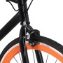 Bicicleta de piñón fijo negro y naranja 700c 55 cm de , Bicicletas - Ref: Foro24-92253, Precio: 271,87 €, Descuento: %