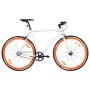 Bicicleta de piñón fijo blanco y naranja 700c 51 cm de , Bicicletas - Ref: Foro24-92264, Precio: 251,99 €, Descuento: %