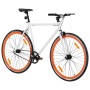 Bicicleta de piñón fijo blanco y naranja 700c 51 cm de , Bicicletas - Ref: Foro24-92264, Precio: 251,99 €, Descuento: %