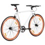 Bicicleta de piñón fijo blanco y naranja 700c 51 cm de , Bicicletas - Ref: Foro24-92264, Precio: 251,99 €, Descuento: %