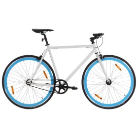 White and blue fixed gear bicycle 700c 51 cm by , bikes - Ref: Foro24-92270, Price: 251,99 €, Discount: %