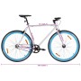 Bicicleta de piñón fijo blanco y azul 700c 51 cm de , Bicicletas - Ref: Foro24-92270, Precio: 251,18 €, Descuento: %