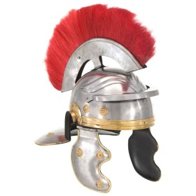 Replica of Roman soldier helmet role-playing silver steel by vidaXL, Collectible weapons - Ref: Foro24-286217, Price: 85,85 €...