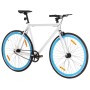 Weiß-blaues Fixed-Gear-Fahrrad 700c 59 cm von , Fahrräder - Ref: Foro24-92272, Preis: 254,56 €, Rabatt: %