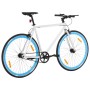 Weiß-blaues Fixed-Gear-Fahrrad 700c 59 cm von , Fahrräder - Ref: Foro24-92272, Preis: 254,56 €, Rabatt: %