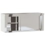 Kitchen wall cabinet with sliding doors stainless steel by , Food container - Ref: Foro24-376443, Price: 191,82 €, Discount: %