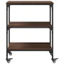 Oak brown engineered wood kitchen cart 60x41x76 cm by , Kitchen and dining carts - Ref: Foro24-842305, Price: 56,51 €, Discou...