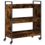 Smoked oak engineered wood kitchen cart 70x30x82 cm by , Kitchen and dining carts - Ref: Foro24-842318, Price: 58,94 €, Disco...