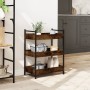 Smoked oak engineered wood kitchen cart 50x30x70 cm by , Kitchen and dining carts - Ref: Foro24-842358, Price: 50,46 €, Disco...