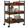 Smoked oak engineered wood kitchen cart 50x30x70 cm by , Kitchen and dining carts - Ref: Foro24-842358, Price: 50,46 €, Disco...