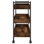 Smoked oak engineered wood kitchen cart 50x30x70 cm by , Kitchen and dining carts - Ref: Foro24-842358, Price: 50,46 €, Disco...