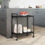 Carrito de cocina de madera de ingeniería negro 60,5x31x72,5 cm de , Carros de cocina y comedor - Ref: Foro24-842366, Precio:...